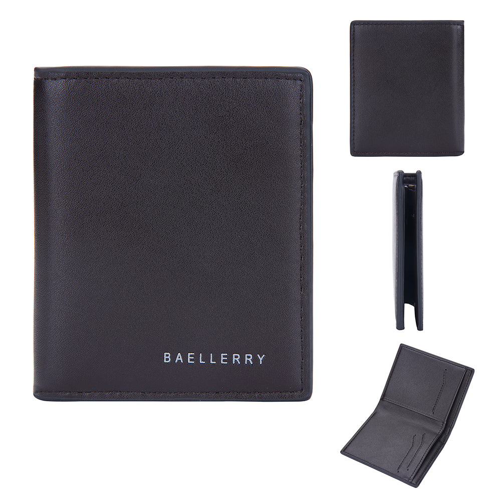 BAELLERRY D9257 Minimalist Men Bi-fold Purse Ultra Slim PU Leather Cash Card Holder Short Wallet BAELLERRY D9257 Minimalist Men Bi-fold Purse Ultra Slim PU Leather Cash Card Holder Short Wallet